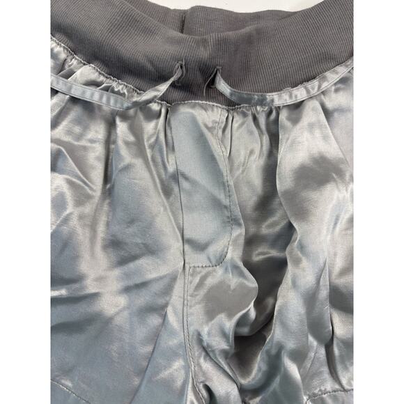 PJ Harlow Mikel Satin Boxer Lounge Shorts Morning Blue XS USA Made Womens Pajama - Picture 5 of 9